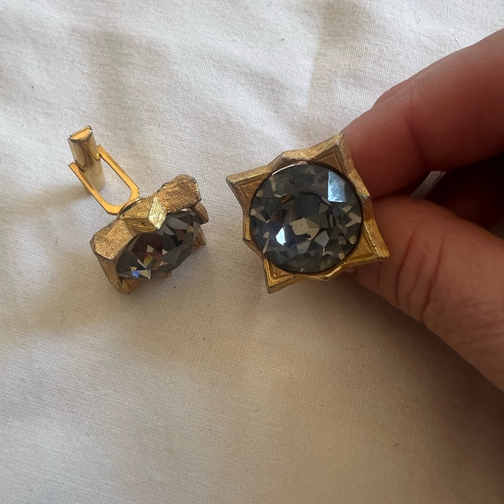 Gold and Silver Star Cufflinks